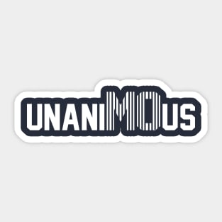 unanimous hall of fames Sticker